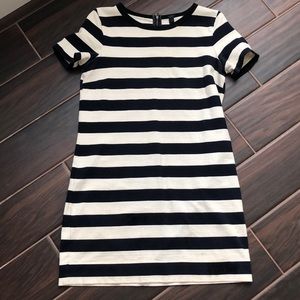 Striped jcrew tee shirt dress size sm